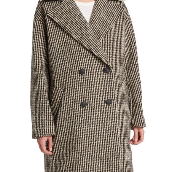 rag & bone Jackets & Blazers - rag & bone Mina Oversized Houndstooth Coat (No Faux Fur Collar) – Size L